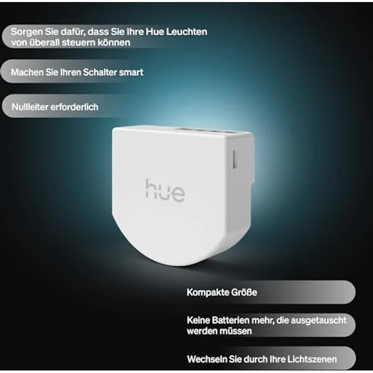 PHILIPS Hue Wandschaltermodul, Smart Schalter für Lampen mit App- & Sprachsteuerung, Netzbetrieb, Weiß – Bild 2