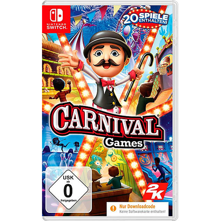 2K Games Carnival Games - Nintendo Switch, 20 aufregende Minispiele für bis zu 4 Spieler, tragbar und familienfreundlich