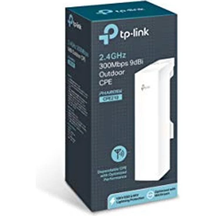 TP-Link Pharos Serie CPE210 Outdoor WLAN Access Point (für professionelle Anwender, 300 Mbit-s auf 2,4GHz, 9dBi, PoE, Reichweite mehr als 5 Km, zentrales Management, inklusive Montage-Zubehör) weiß – Bild 6