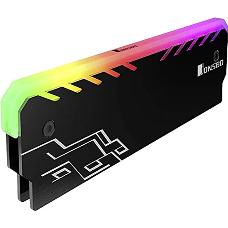 Jonsbo NC-1 RGB RAM Cooler Aluminium, Cadre de Refroidissement Futuriste Avec Éclairage, Dissipateur Thermique PC, Overclocking Mod DDR DDR2 DDR3 DDR4, Noir