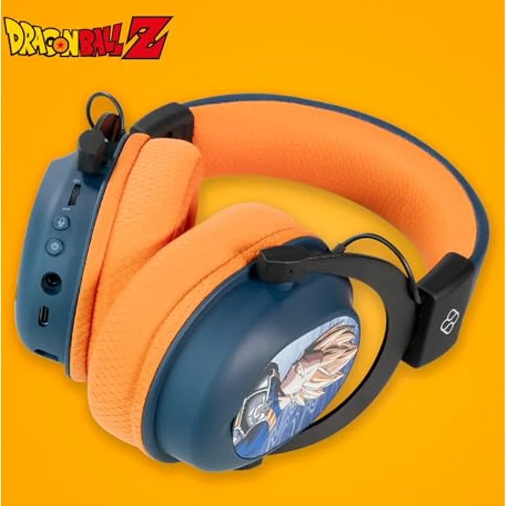 BLADE 496601 Dragon Ball Z Trimode Wireless – Saiyajin Edition, Over-ear Gaming-Headset mit 2,4 GHz Wireless, Bluetooth und LED-Beleuchtung, mehrfarbig – Bild 4
