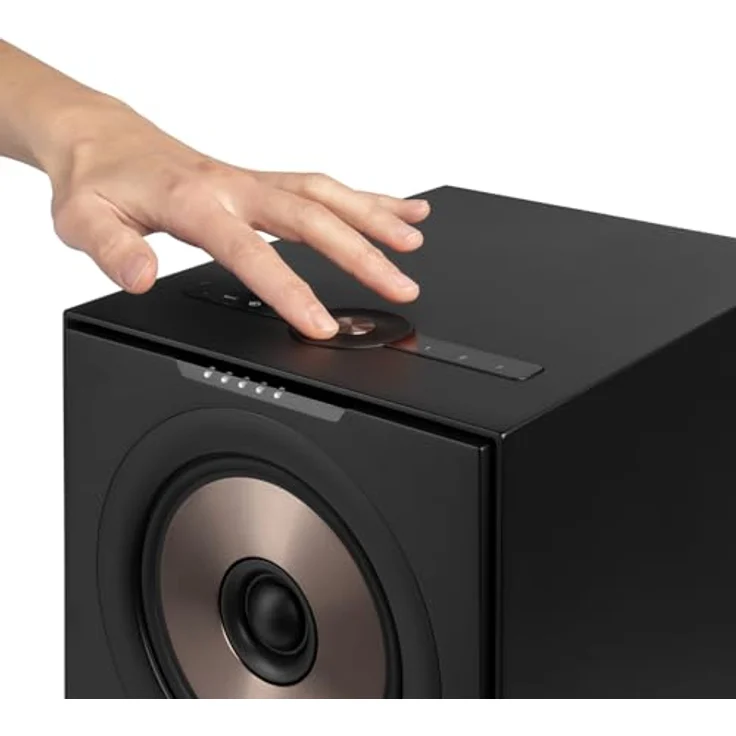 Teufel Stereo M 2 WLAN Streaming-Standlautsprecherpaar Integrierter Verstärker 3-Wege-System Schwarz – Bild 4