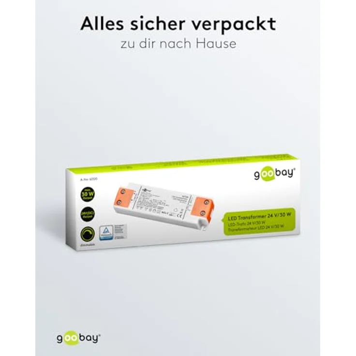Goobay LED-Trafo 24 V (DC)-30 W Dimmbar, 24 V DC für LEDs bis 30W Gesamtlast – Bild 7