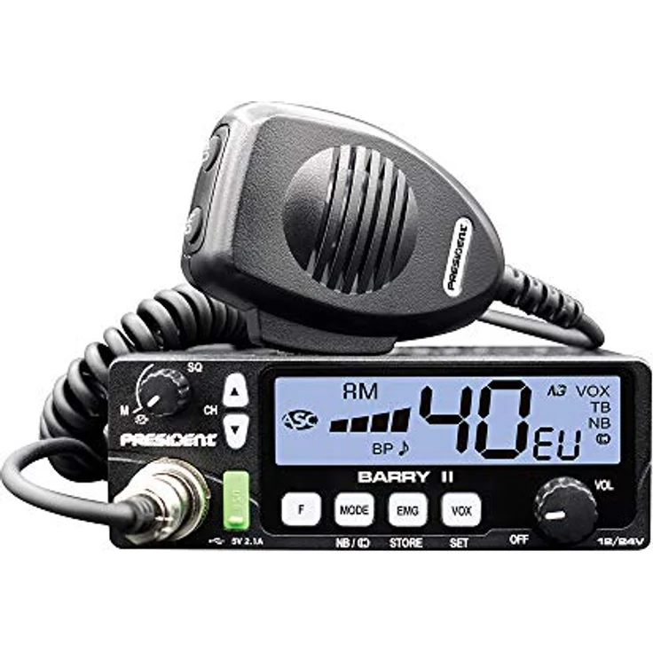 President CB BARRY II ASC VOX 12/24V, Radio mit 4 Watt und mehrfarbigem Bildschirm – Bild 8