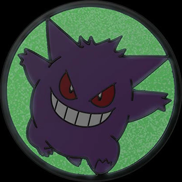 PopSockets: PopGrip - Ausziehbarer Sockel und Griff mit einem Austauschbarem Top für Smartphones und Tablets - Pokémon - Glow-in-The-Dark Gengar Enamel – Bild 3