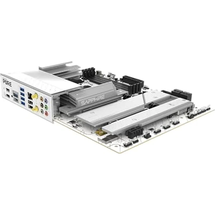 SAPPHIRE Pure X870A WiFi7 Mainboard, ATX, Sockel AM5, AMD X870, PCIe 5.0, DDR5 Speicher – Bild 5