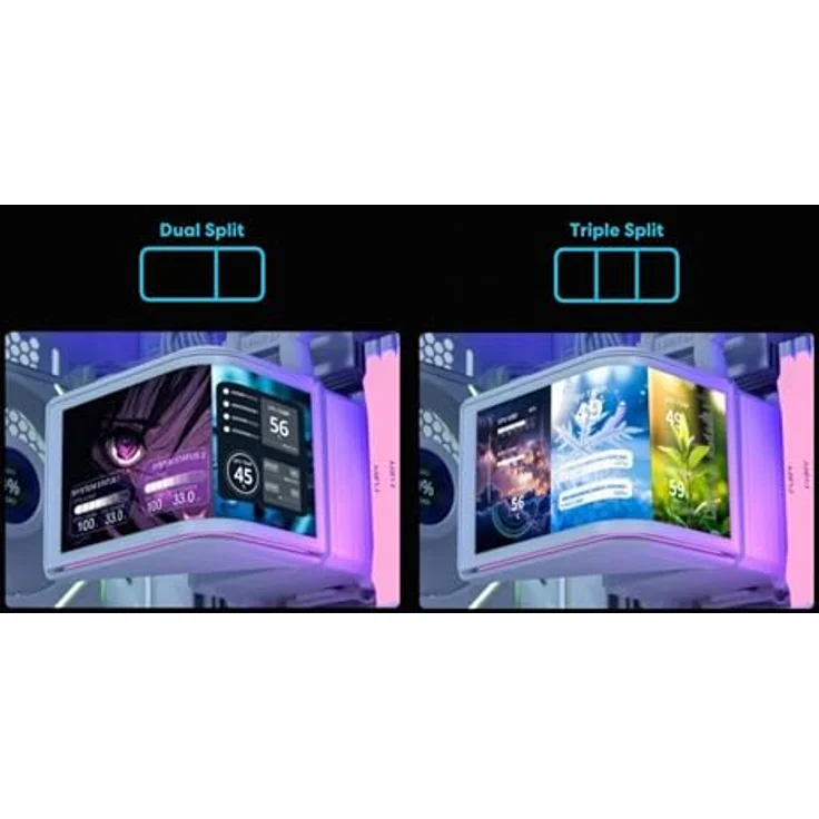 Lian Li HydroShift II OLED Curved 360, AiO-Wasserkühlung mit gebogenem 120-mm-OLED-Display und UNI FAN P28, Schwarz – Bild 9
