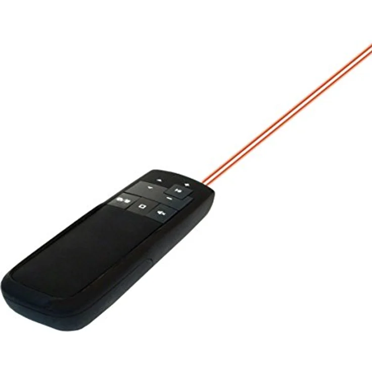 LogiLink Wireless (kabelloser) Presenter 2.4GHz mit rotem Laserpointer und Funktionstasten (Play/Stop, Lautstärke +/, Vor/Zurück, etc.), bis zu 15m, schwarz – Bild 4