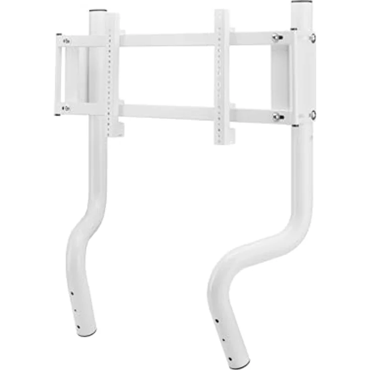 OPLITE Monitor Stand GTR S3/S8, Monitorständer mit Einstellbarer Höhe, Weiß, für Bildschirme bis 50 Zoll, Anti-Diebstahl-Verriegelung – Bild 1