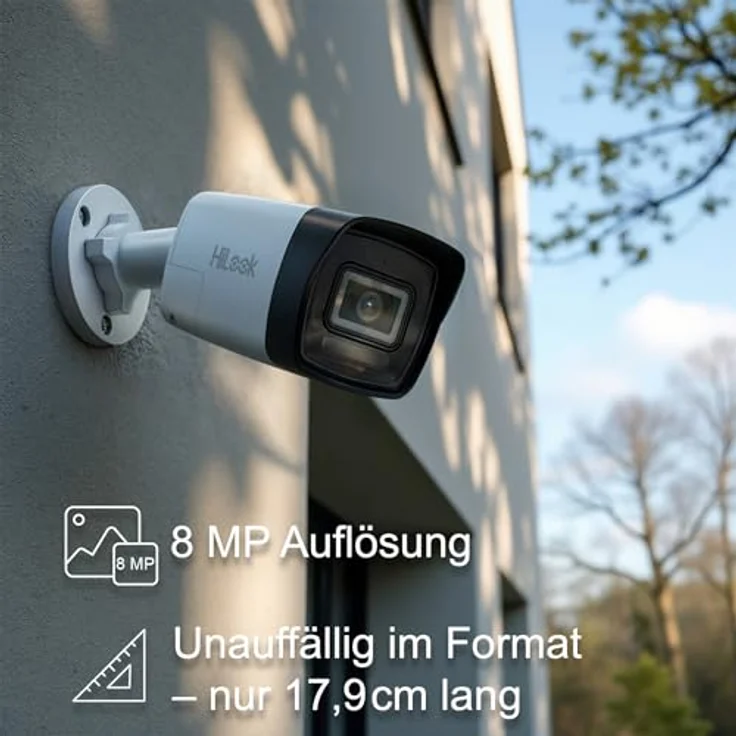 HILOOK IPC-B180HA-LUF (2.8mm), Kabelgebundene IP Überwachungskamera mit 8 MP Auflösung, Smart Hybrid Light und Bewegungserkennung 2.0 – Bild 4
