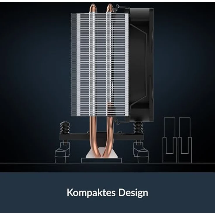 Arctic Freezer 8A CPU-Kühler für AMD AM5/AM4, 100mm PWM-Lüfter mit fluiddynamischem Gleitlager, schwarz – Bild 6