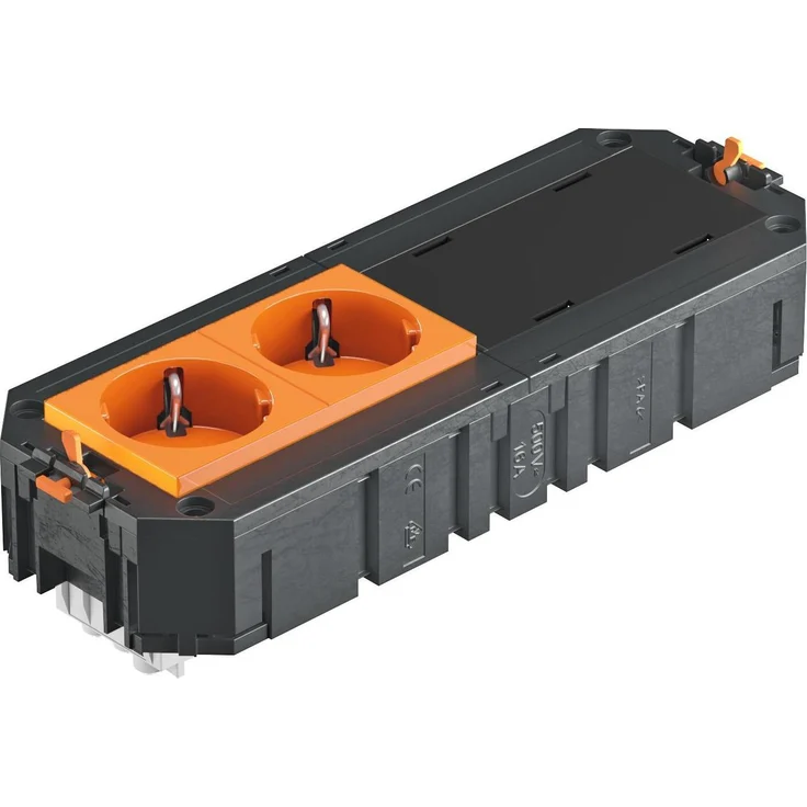 OBO Bettermann UTC4 G OR2, Steckdosenleiste mit 4 Ausgängen, 0.22 m, universal grau