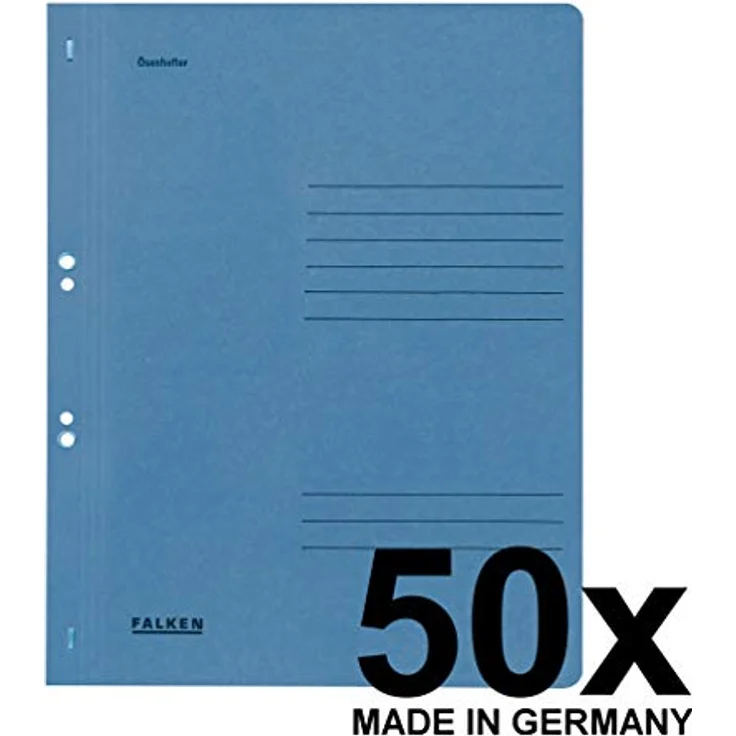 Falken Ösenhefter 80003882, A4, blau, ganzer Vorderdeckel, aus Recycling-Karton – Bild 2