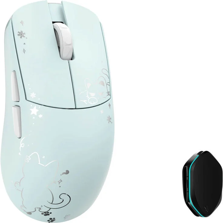 WLMouse YING Magnesium Kabellose Gaming Maus PAW3950HS, 30000 DPI, 8K Polling Rate, OMRON Optical Switches, 47g, blau