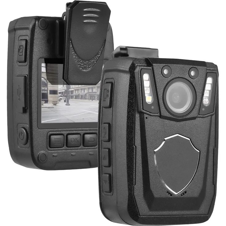 Lixada 4K-Koerperkamera, Tragbare Body-Cam mit 64GB Speicher, Audio- und Videoaufzeichnung, IR-Nachtsicht, Bewegungserkennung, LCD-Bildschirm