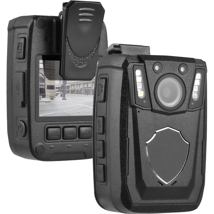 Lixada 4K-Koerperkamera, Tragbare Body-Cam mit 64GB Speicher, Audio- und Videoaufzeichnung, IR-Nachtsicht, Bewegungserkennung, LCD-Bildschirm