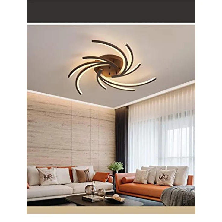 Eurotondisplay LED Deckenleuchte NEU 2042K-3 Ø 87cm 72W mit Fernbedienung, kaffefarben, A+ Modern – Bild 4