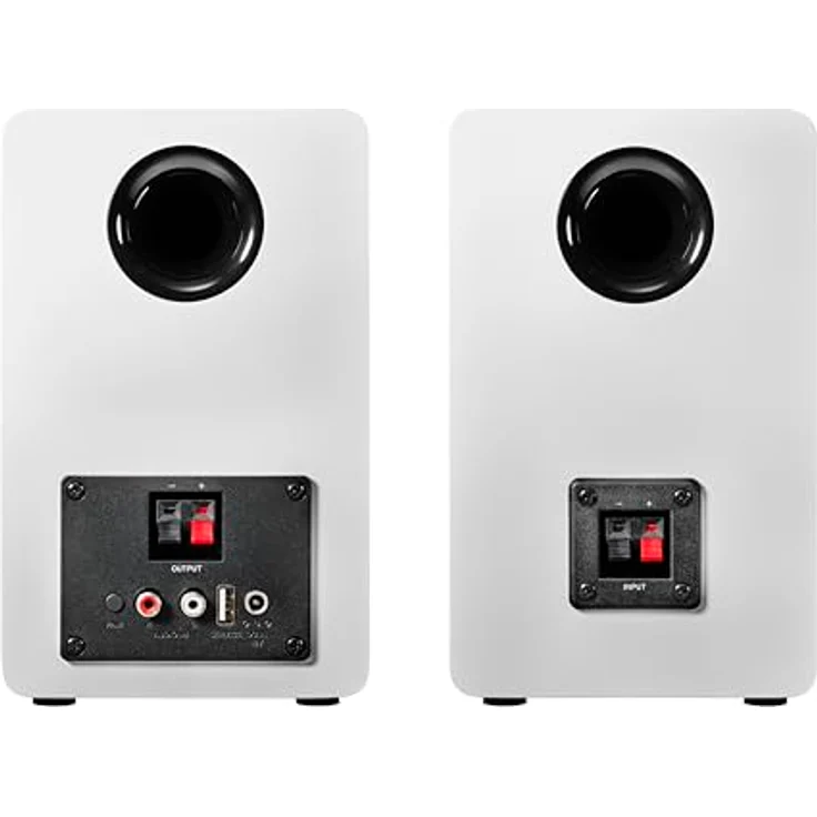 Audio-Technica AT-SP3xWH Aktive Kompaktlautsprecher, Bluetooth-fähig, minimalistisches Design, optimal abgestimmt für volles Klangspektrum, weiß – Bild 5