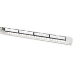 DIGITUS Patchpanel 24-Port, Modular für Keystone-Module, geschirmt, 19-Zoll Rack-Montage 1HE, grau