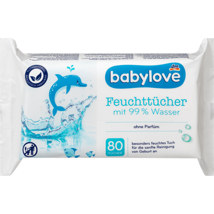 babylove Feuchttücher mit 99 % Wasser