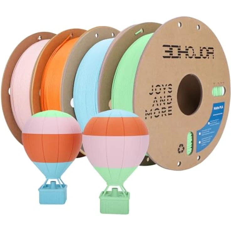 3DHoJor Matte PLA Filament 4KG, 1.75mm Pastell, hohe Zähigkeit, vacuumversiegelt – Bild 1