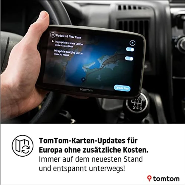 TomTom GO Camper Tour 6, GPS-Navigationsgerät für Wohnmobile und Wohnwagen mit 15,5 cm (6 Zoll) Touchscreen, Kartenupdates für Europa und TomTom Traffic, schwarz – Bild 7