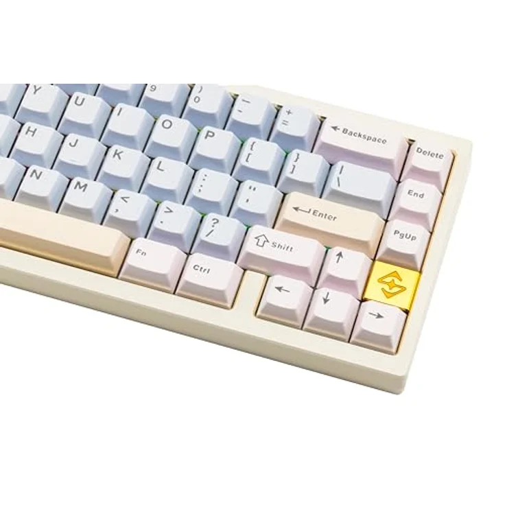 CutiePcs WOBKEY Zen 65 Mechanische Tastatur, CNC-Aluminiumgehäuse, Hot-Swappable, Tri-Mode (BT/2,4G/USB-C), RGB-Beleuchtung, für Mac & Windows geeignet (Ultra Weiß Gold) – Bild 3