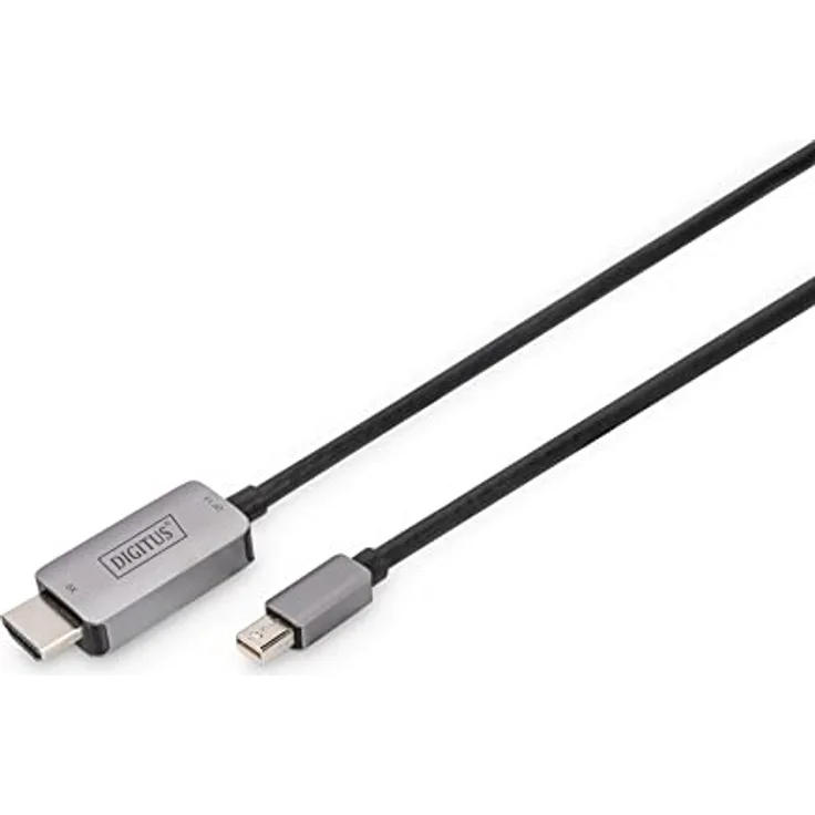 DIGITUS 8K Mini DisplayPort zu HDMI Adapterkabel - Displayport 1.4 - HDMI 2.1-8K/60Hz - Plug&Play - vergoldete Kontakte - 1m - Schwarz