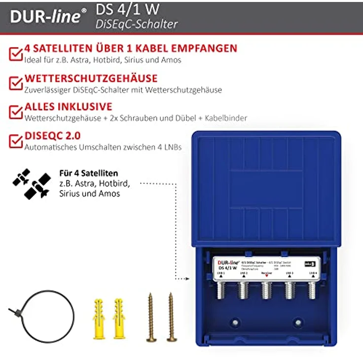 DUR-line DiSEqC Schalter 4/1 mit Wetterschutzgehäuse – Bild 3