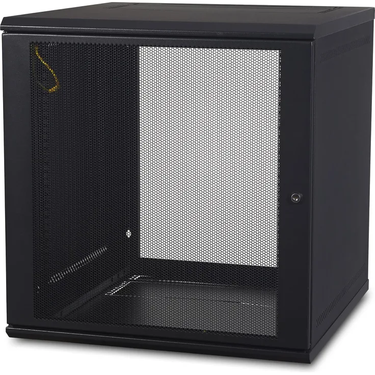 APC NetShelter WX 12U Wall-Mount Enclosures, Serverschrank für 19 inch Hardware (10.87 HE), Schwarz