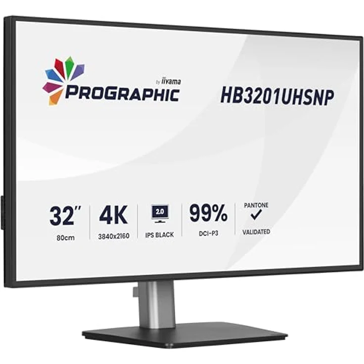 iiyama ProGraphic HB3201UHSNP-B1, 32" 4K-UHD-Monitor mit Pantone-validierter Farbgenauigkeit und USB-C-Dockingstation – Bild 1