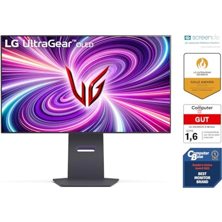 LG Electronics 32GS95UX-B.AEU UltraGear™ 4K-UHD Gaming OLED-Monitor 32" (80cm), 3840 x 2160, 0,03ms GtG, 480 Hz, HDR10, HDR™400 TRUE BLACK, NVIDIA G-Sync™ Compatible, AMD FreeSync™ Premium Pro - Grau – Bild 2