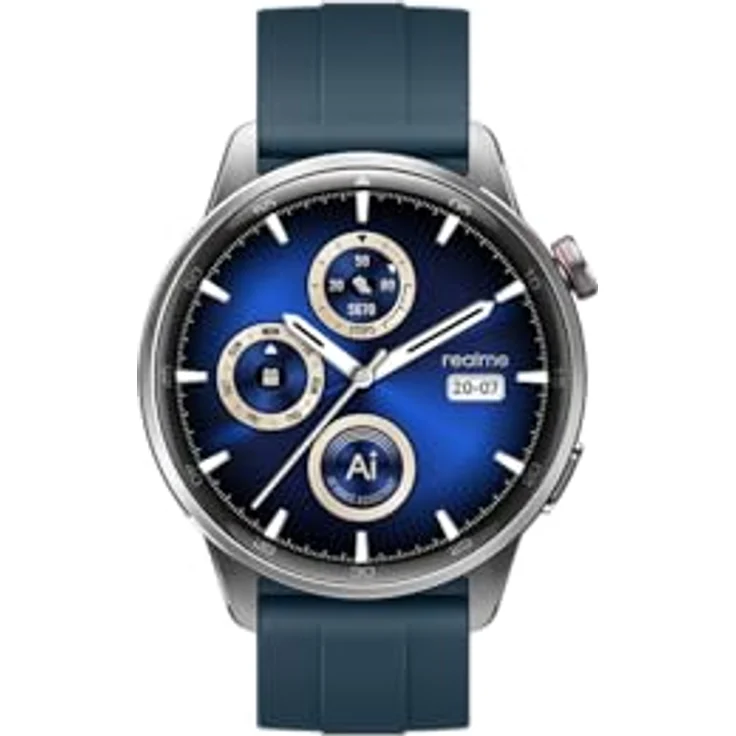 Realme Watch S2, 3,63 cm (1,43") AMOLED Smartwatch mit 466 x 466 Pixel Touchscreen, Silber – Bild 1