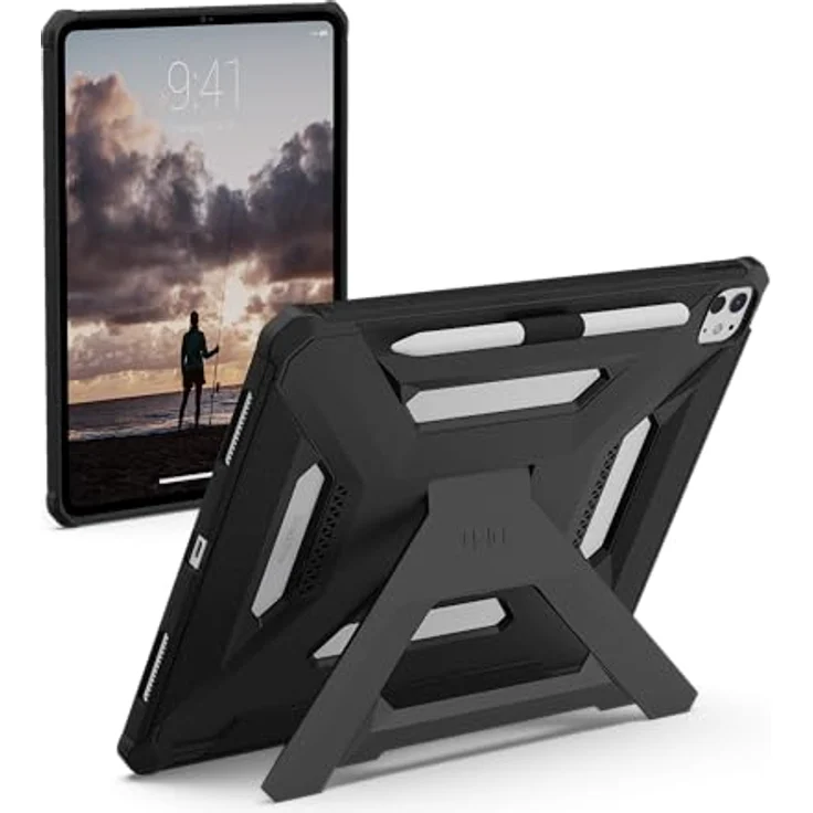 URBAN ARMOR GEAR Scout Plus Case für Apple iPad Pro 13 (M5-2025, M4-2024), Hülle mit Apple Pencil Halterung und Standfunktion, schwarz – Bild 1