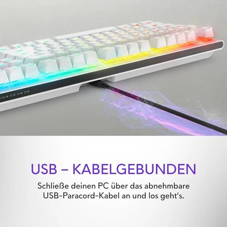 Alienware Tri-Mode kabellose Gaming Tastatur - AW920K (Lunar Light) mit CHERRY MX Red Switches – Bild 5