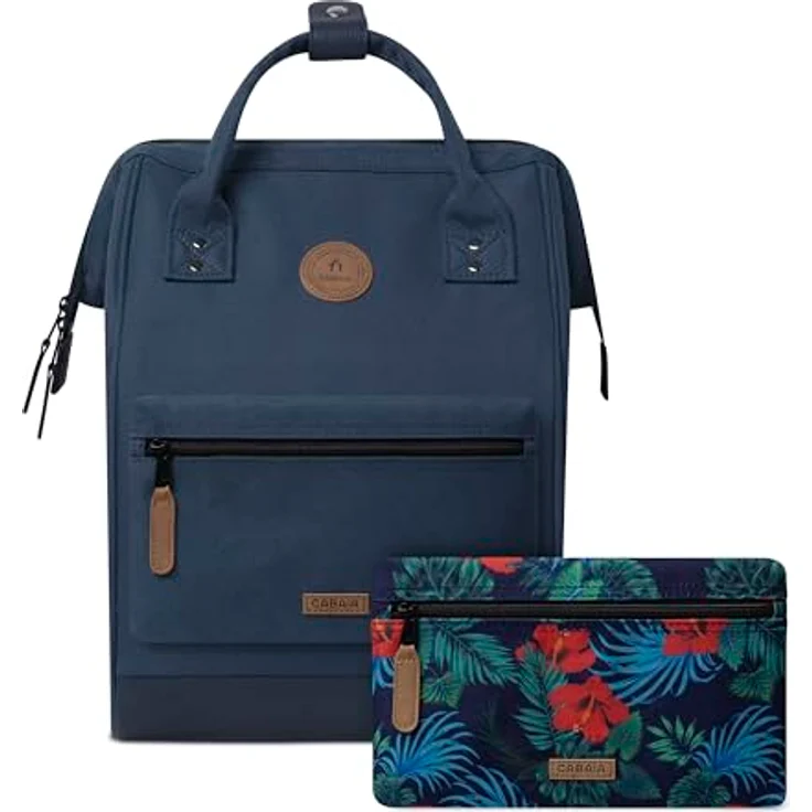 Cabaïa Adventurer Rucksack Reykjavik Medium 18L, wasserabweisend, Laptopfach bis 13 Zoll, vegan zertifiziert, 2 Vordertaschen, Blau – Bild 1