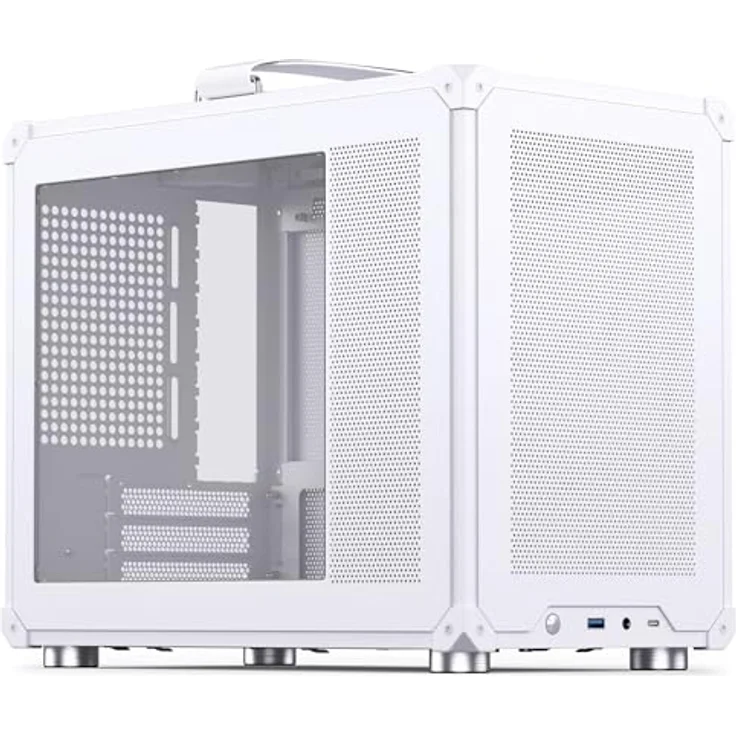 Jonsbo C6 MAX PC-Gehäuse, Mini-Gehäuse, Micro-ATX - weiß, transportabel mit Tragegriff – Bild 1