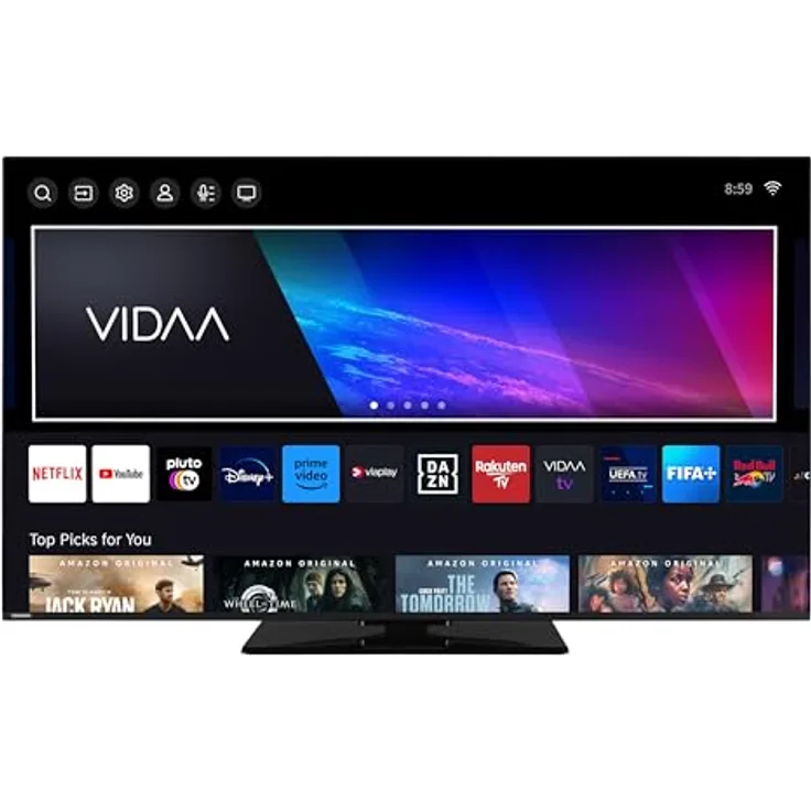 Toshiba Fernseher 65 Zoll Smart TV - VIDAA TV (4K UHD LED TV, Dolby Vision HDR, Triple-Tuner) 65UV3463DA, Schwarz