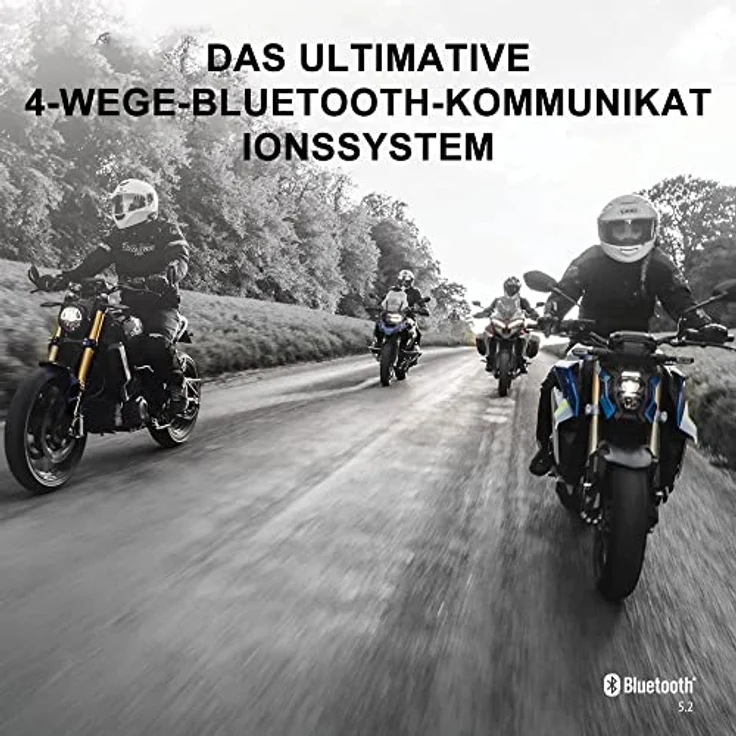 Cardo Freecom 4X Motorrad-Intercom, 4 Kanäle, 1200 m Reichweite, natürlicher Sprachbetrieb, Schwarz – Bild 7