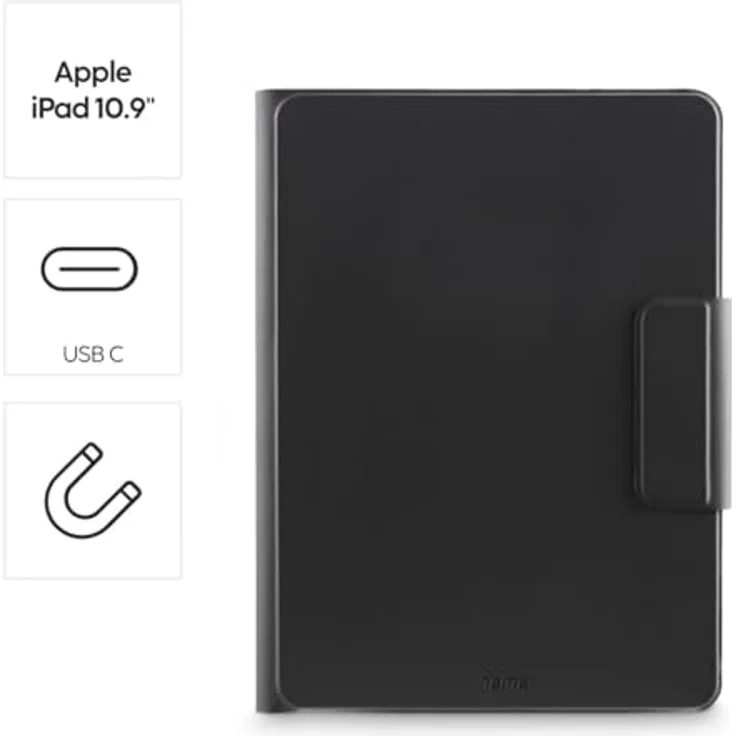 Hama Tablet-Case „Premium“ für iPad Pro 11" 2024 (Bluetooth Tastatur mit Touchpad, Standfunktion, magnetische Hülle) schwarz – Bild 2