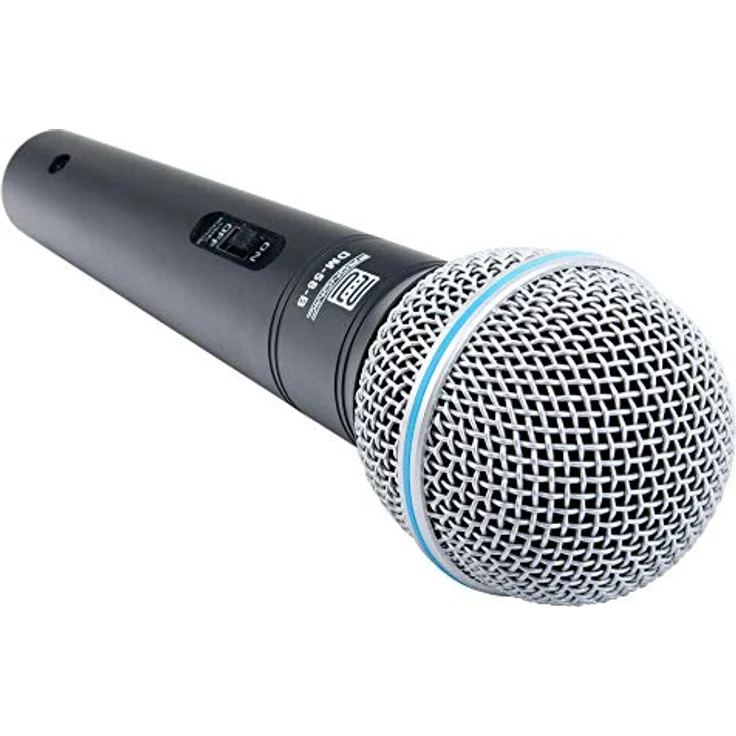 Pronomic DM-58-B Dynamisches Gesangs Mikrofon mit Schalter (Für Sprache, Gesang und Instrumente, Richtcharakteristik: Superniere, Frequenzgang: 70-16.000 Hz, inkl. Tasche, Klemme, Reduziergewinde) – Bild 3