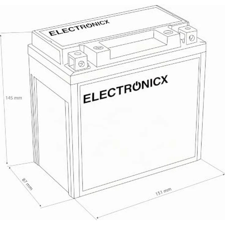 Electronicx Caravan Edition AGM Stützbatterie 12Ah 12V, wartungsfrei, auslaufsicher, tiefentladungsfest für Wohnmobil und Caravan – Bild 2
