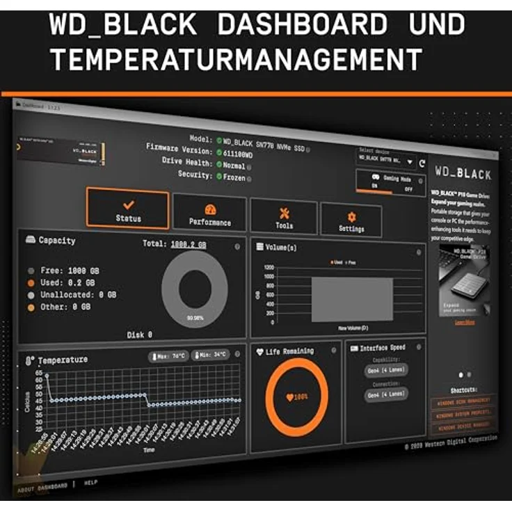 WD_BLACK SN770 WDS250G3X0E - SSD - 250 GB - intern - M.2 2280 - PCI Express 4.0 x4 (NVMe) – Bild 6