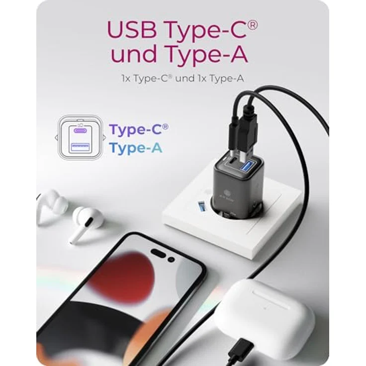 ICY BOX IB-PS1020-PD, Wandladegerät mit 20W Power Delivery, QC 3.0, USB-C & USB-A, kompakt und sicher für Reisen, Überhitzungs- und Überspannungsschutz – Bild 5
