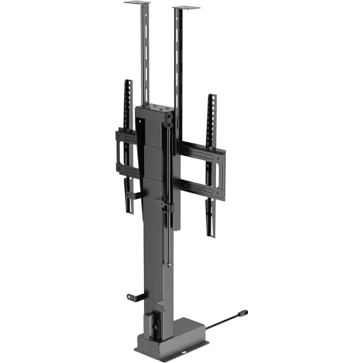 myWall TV-Lift HP 66-1, elektrisch verstellbar für 32-48 Zoll Fernseher bis 60 kg, Schwarz, Hubhöhe 66,5-133,5 cm mit Antikollisionsfunktion – Bild 6