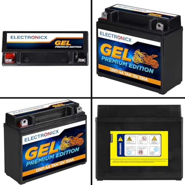 Electronicx GEL Motorradbatterie 7Ah 12V, wartungsfrei und auslaufsicher für Motorrad, Roller und Quad – Bild 9