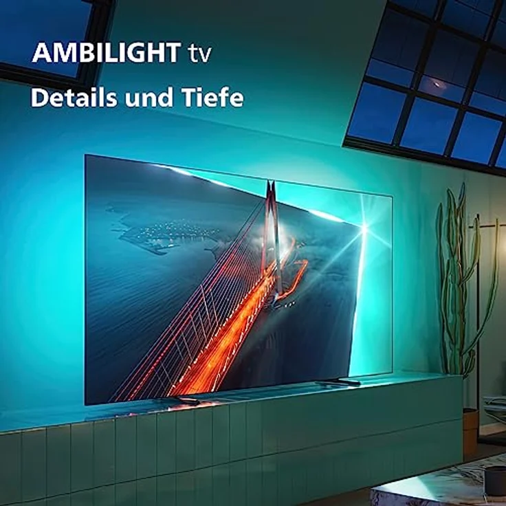 Philips Ambilight TV | 65OLED708/12 | 164 cm (65 Zoll) 4K UHD OLED Fernseher | 120 Hz | HDR | Dolby Vision | Google TV | VRR | WiFi | Bluetooth | DTS:X | Sprachsteuerung – Bild 2