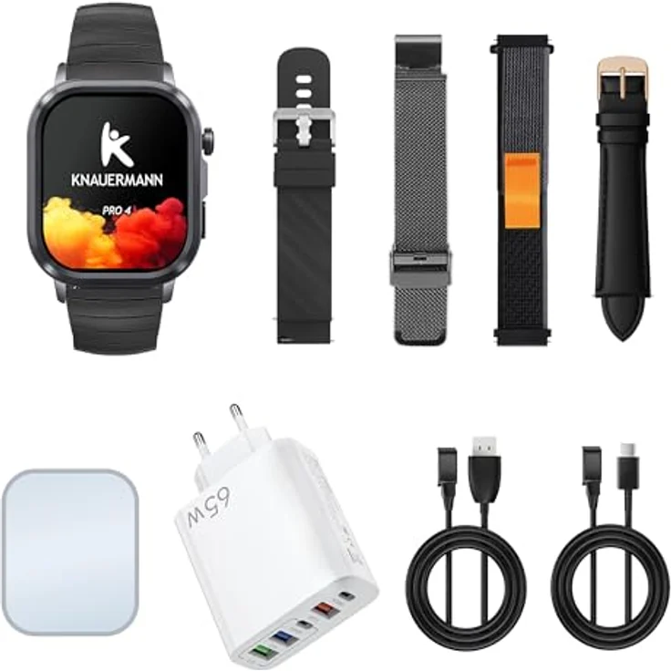 Knauermann PRO 4 (2026), Smartwatch mit 1,56 Zoll AMOLED-Display, umfangreicher Gesundheitsüberwachung und 30 Tagen Akkulaufzeit, 47 mm – Bild 2