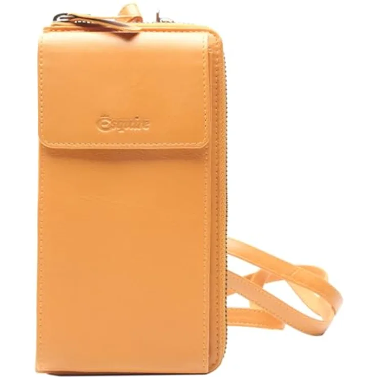 Esquire Peru Handytasche Leder, 10 cm x 4 cm x 18 cm, gelb aus 100% Leder
