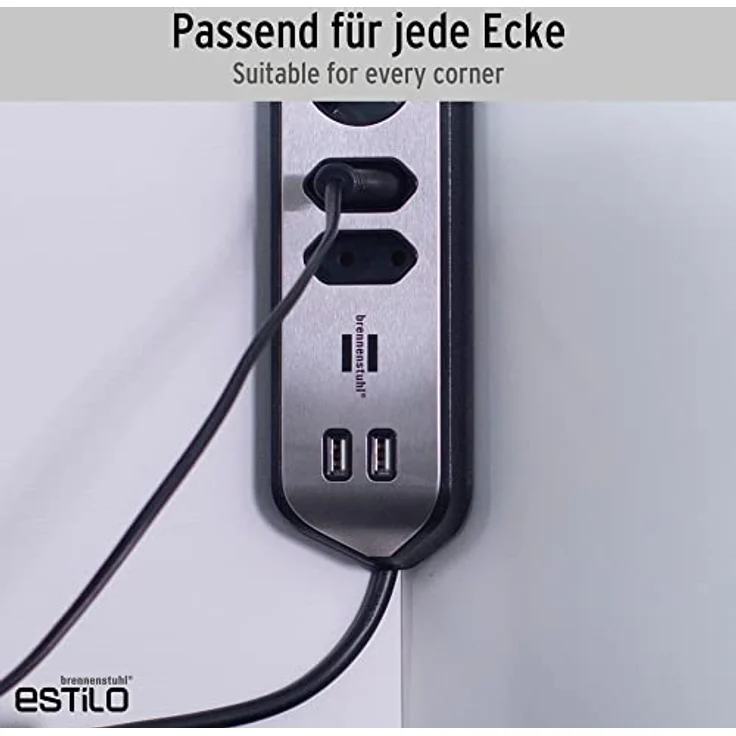 Brennenstuhl estilo Eckstedoleiste 6-fach schwarz – Bild 5